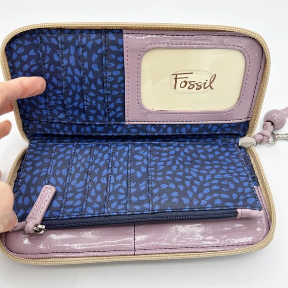 Y2K Fossil Keyper Colorful Zip Around Wallet Retro Women's - Picture 5 of 5